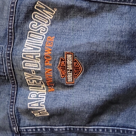 Vintage Harley Davidson Denim Jacket Size S EUC - Picture 1 of 5